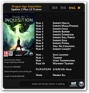 Download Dragon Age Inquisition Update 2 Plus 13 Trainer game