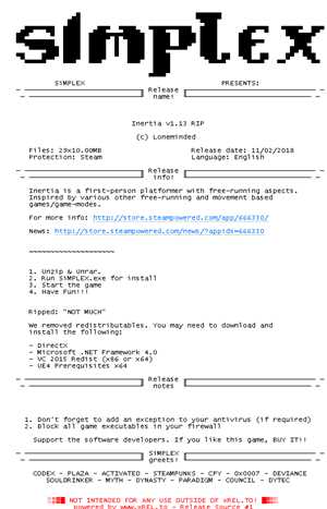 Download Inertia v1 13 RIP-SiMPLEX game