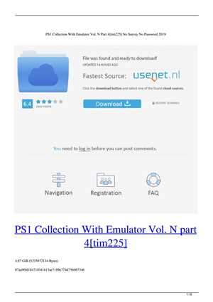 Download PS1 Collection/With Emulator VOL D part 6 tim225 game