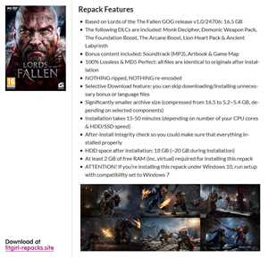 Download Lords of the Fallen , Selective Download - from 5.2 GB v1.0/24706 GOG + All DLCs, MULTi13 game