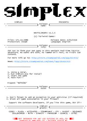 Download WESTSLINGERS v1 2 3-SiMPLEX game