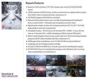 Download Metro: Exodus , Selective Download - from 32.7 GB + Bonus Content, MULTi14 game